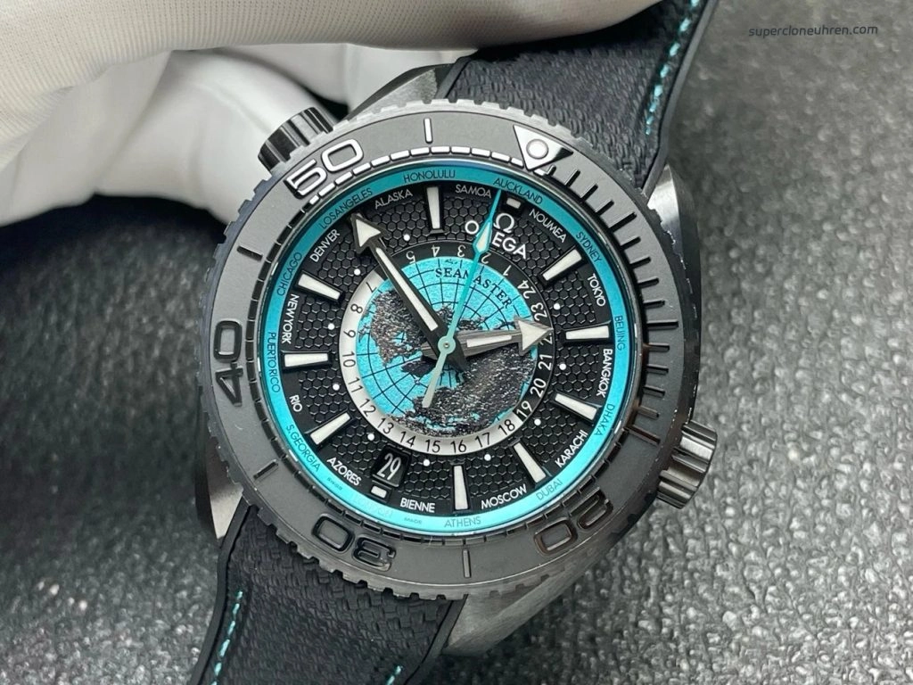 Premium Replica Uhr Omega Seamaster Planet Ocean 215.92.46.22.01.006 Schwarze Keramik 45,5 mm