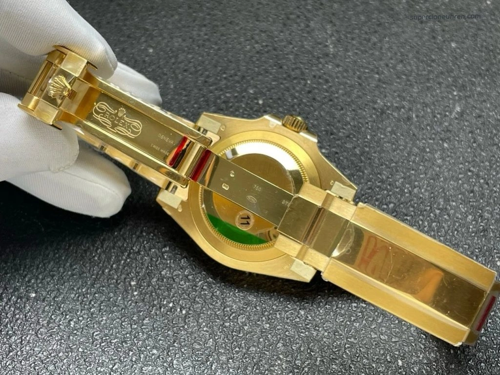 Super Clone Rolex Submariner 116618LB-0003 blaues Zifferblatt Gelbgold 40mm