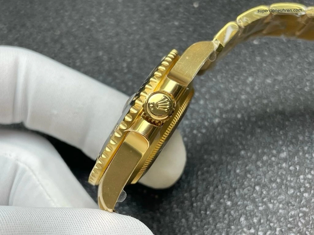 Super Clone Rolex Submariner 116618LB-0003 blaues Zifferblatt Gelbgold 40mm