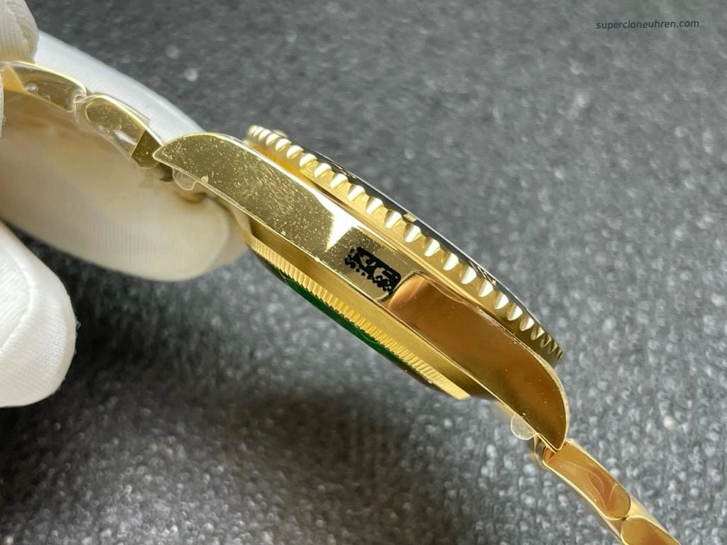 Super Clone Rolex Submariner 116618LB-0003 blaues Zifferblatt Gelbgold 40mm