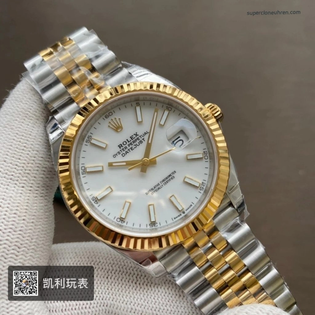 Premium Replica Uhr Rolex Datejust m126333-0016 Bicolor Oystersteel 41mm