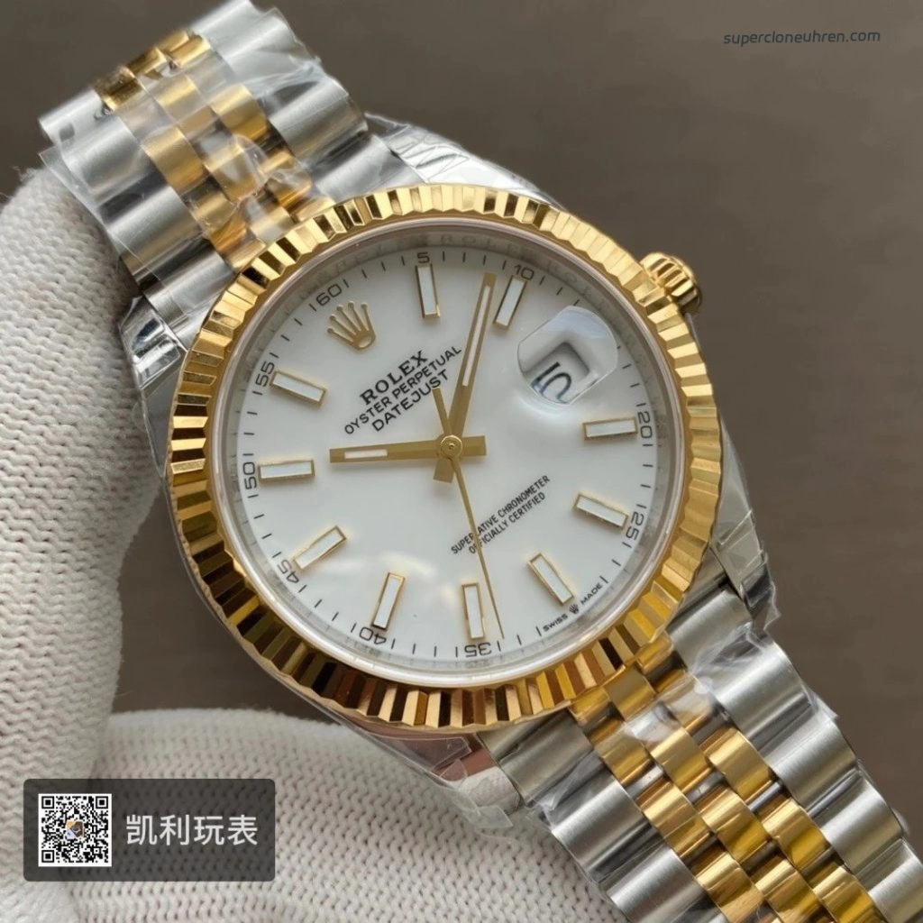 Premium Replica Uhr Rolex Datejust m126333-0016 Bicolor Oystersteel 41mm
