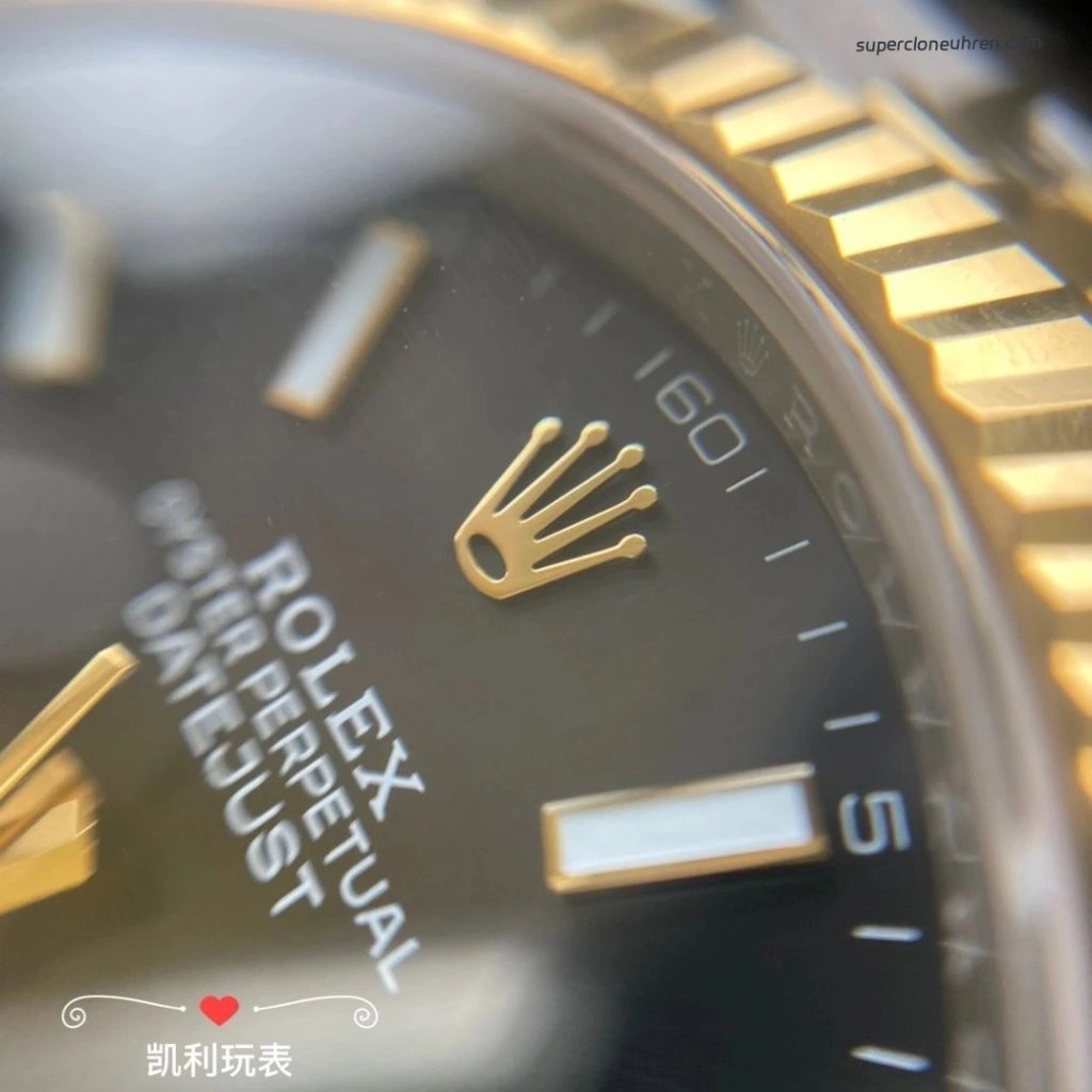 Premium Replica Uhr Rolex Datejust m126333-0014 Bicolor mit geriffelter Lünette 41mm
