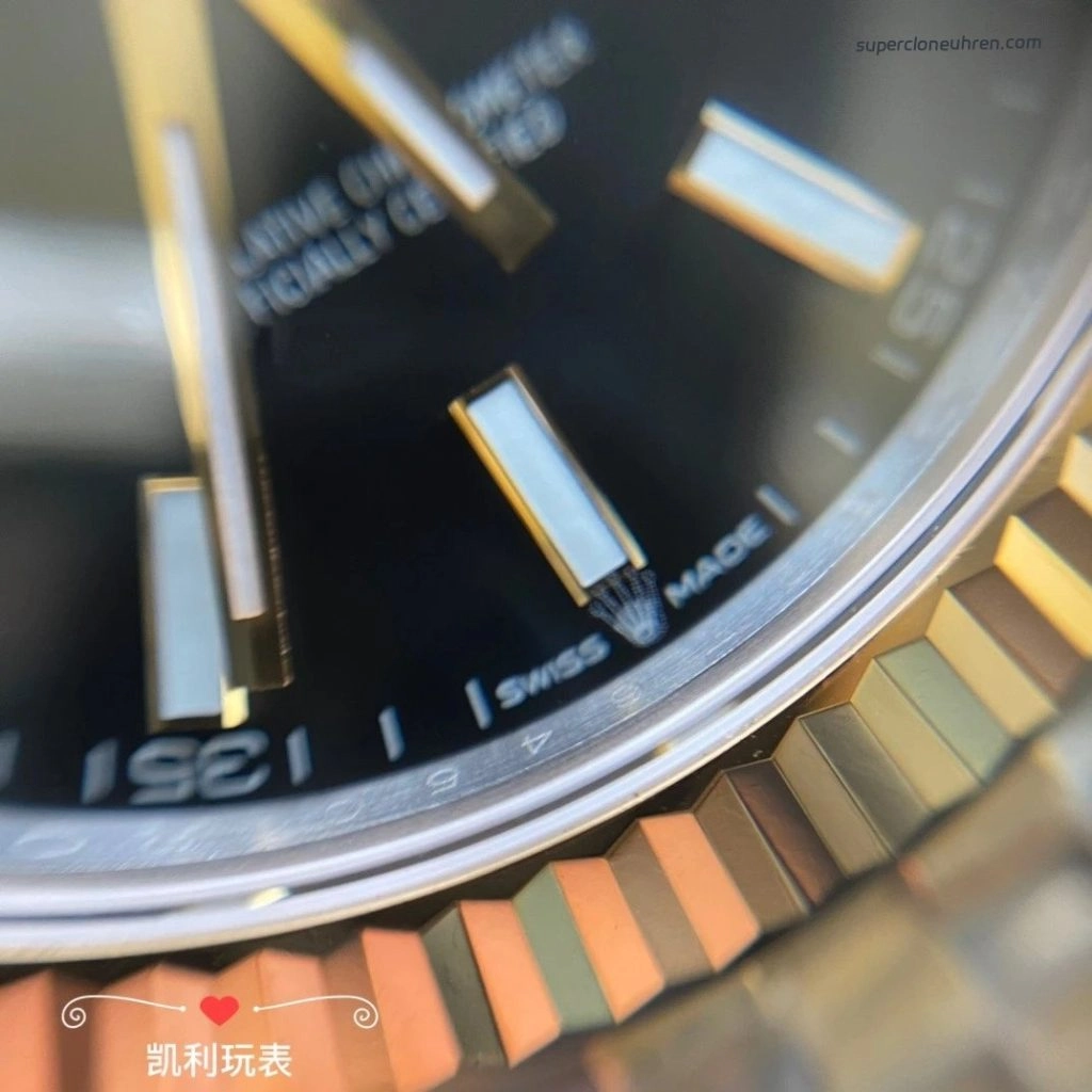Premium Replica Uhr Rolex Datejust m126333-0014 Bicolor mit geriffelter Lünette 41mm
