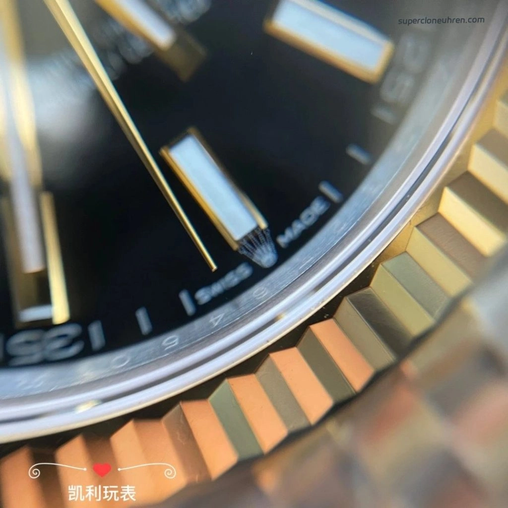 Premium Replica Uhr Rolex Datejust m126333-0014 Bicolor mit geriffelter Lünette 41mm