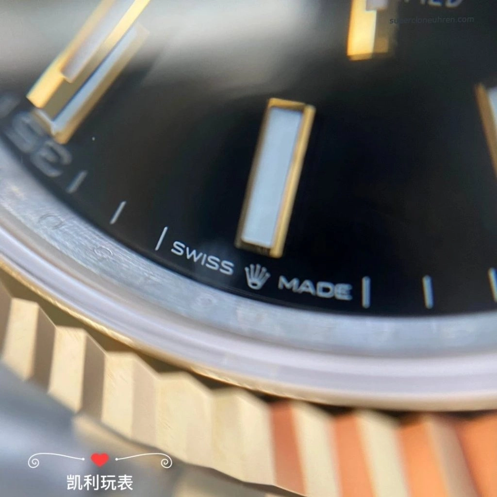 Premium Replica Uhr Rolex Datejust m126333-0014 Bicolor mit geriffelter Lünette 41mm