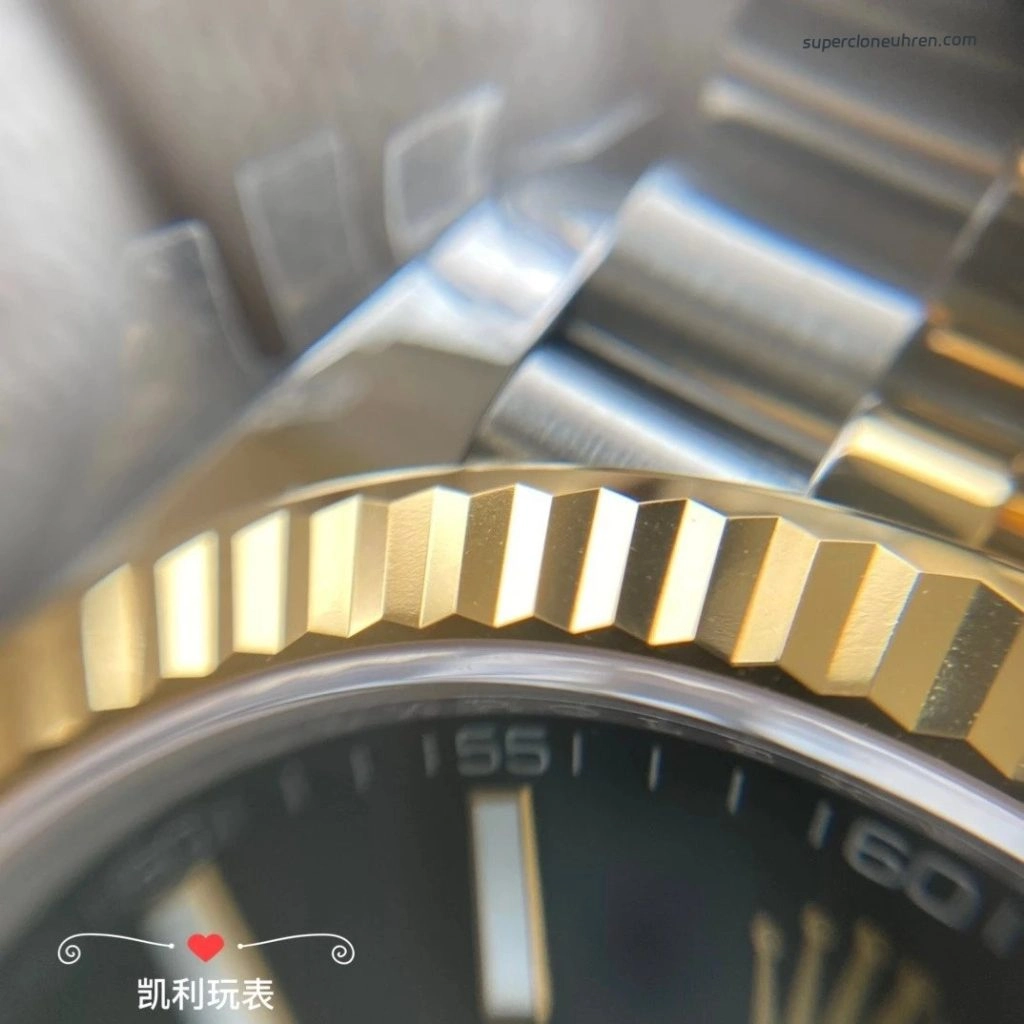 Premium Replica Uhr Rolex Datejust m126333-0014 Bicolor mit geriffelter Lünette 41mm