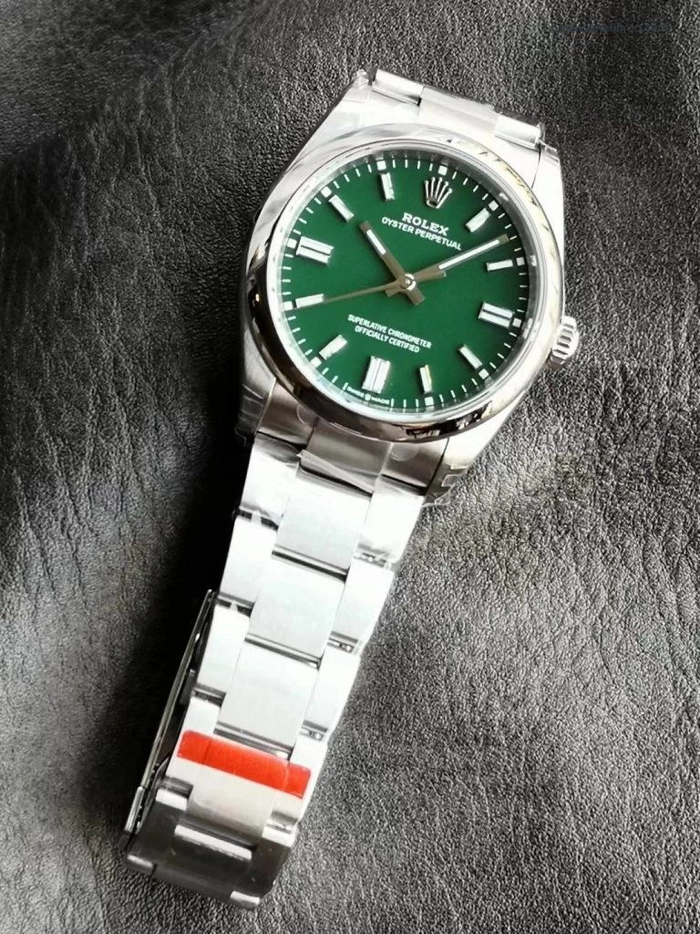 Super Clone Rolex Oyster Perpetual m126000-0005 mit grünem Zifferblatt aus Edelstahl 36 mm