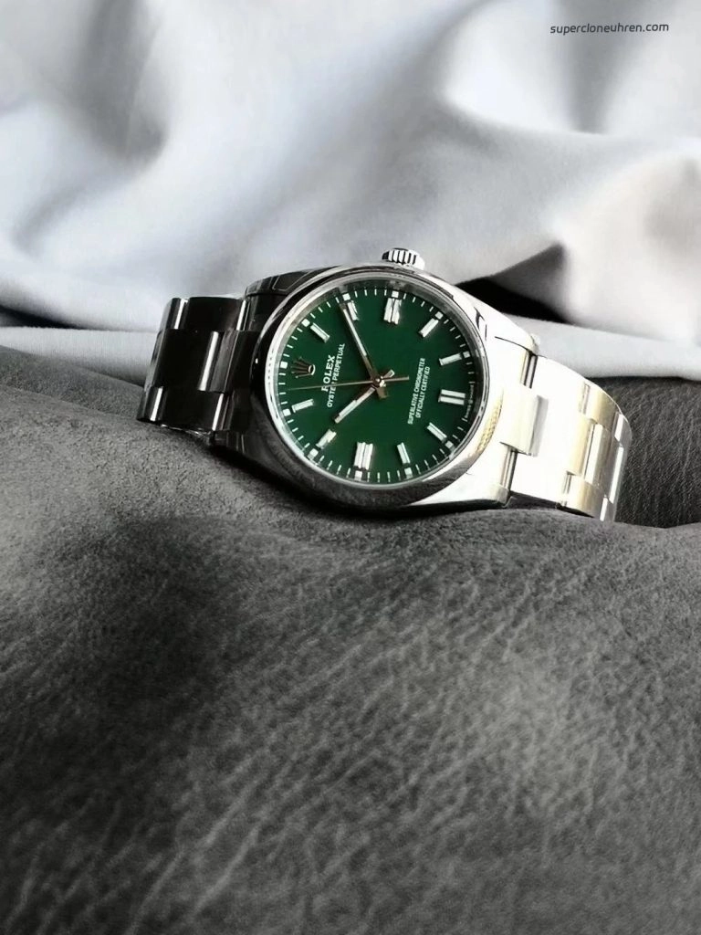 Super Clone Rolex Oyster Perpetual m126000-0005 mit grünem Zifferblatt aus Edelstahl 36 mm