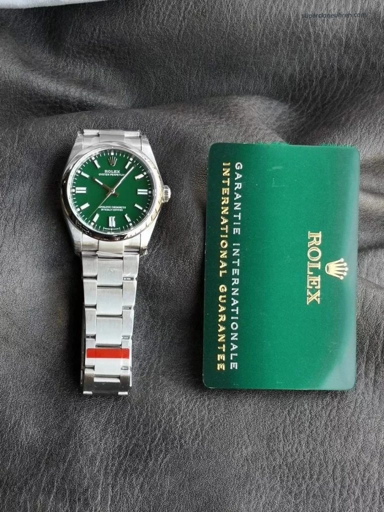 Super Clone Rolex Oyster Perpetual m126000-0005 mit grünem Zifferblatt aus Edelstahl 36 mm