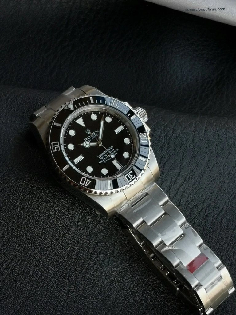 Super Clone Rolex Submariner 114060 Edelstahl Schwarz 40mm