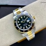 1:1 Super Clone Uhr Rolex Submariner 116613LN-0001 Schwarz Zwiebelgold 40mm