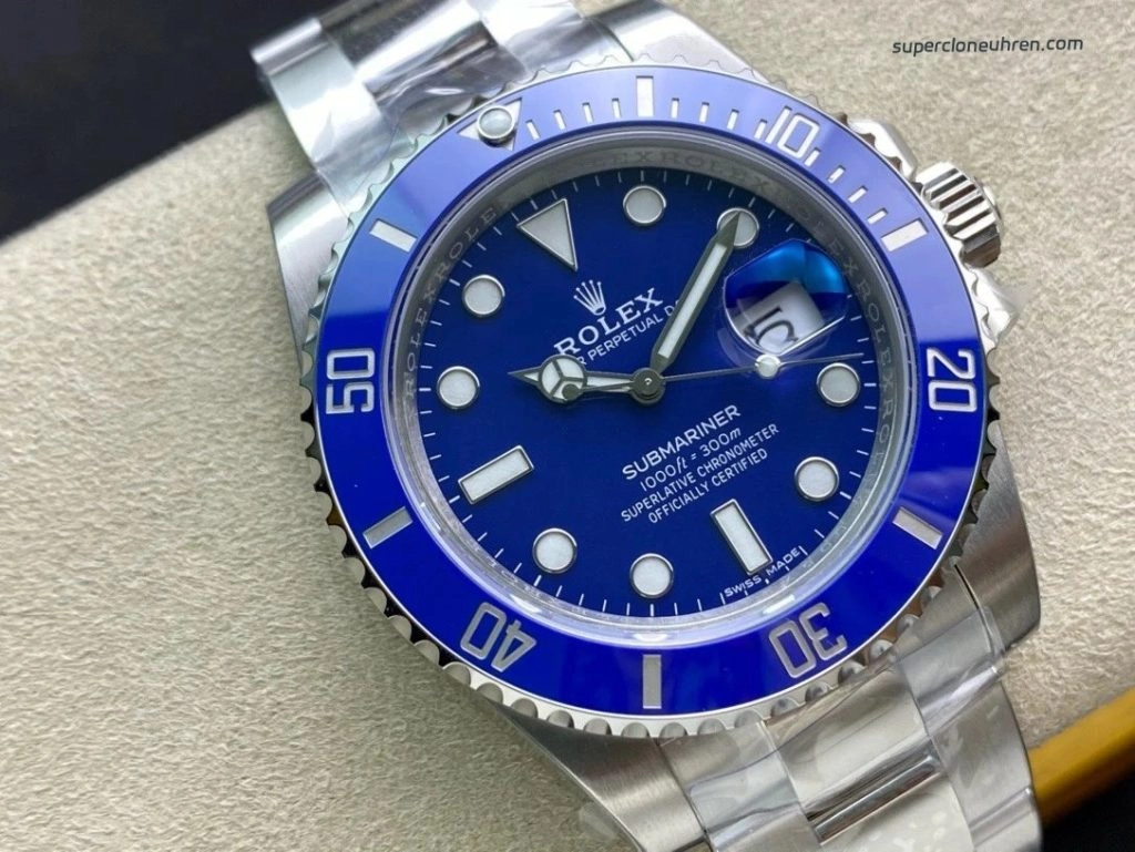 Super Clone Rolex Submariner 116619LB-97209 mit blauem Keramikring 40mm