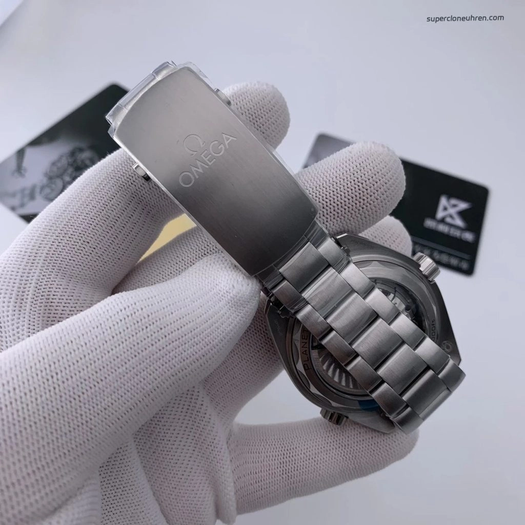 Premium Replica Uhr Omega Seamaster Planet Ocean 215.30.44.21.01.002 mit orangefarbener Lünette 43,5 mm