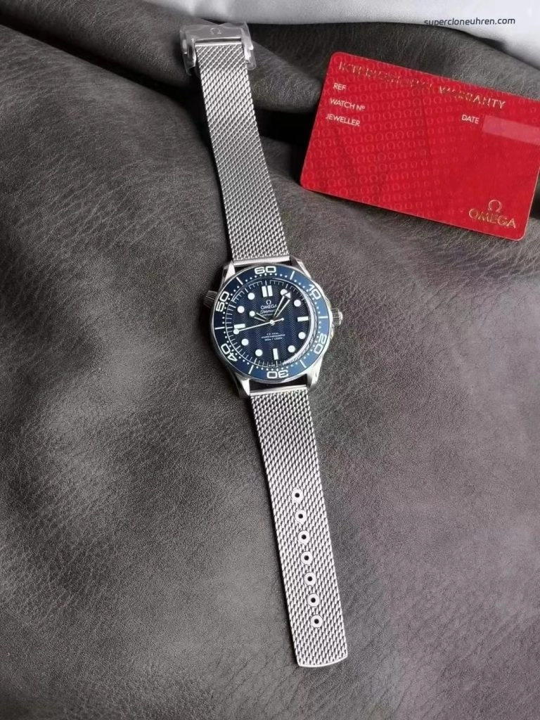 Premium Replica Uhr Omega Seamaster 210.30.42.20.03.002 blaues Zifferblatt Edelstahl 42mm