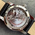 Premium Replica Uhr Omega De Ville 431.13.41.21.01.001 schwarzes Zifferblatt mit Lederband 41mm