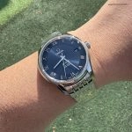 Premium Replica Uhr Omega De Ville 431.10.41.21.03.001 blaues Zifferblatt Edelstahl 41 mm