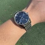 Premium Replica Uhr Omega De Ville 431.10.41.21.03.001 blaues Zifferblatt Edelstahl 41 mm