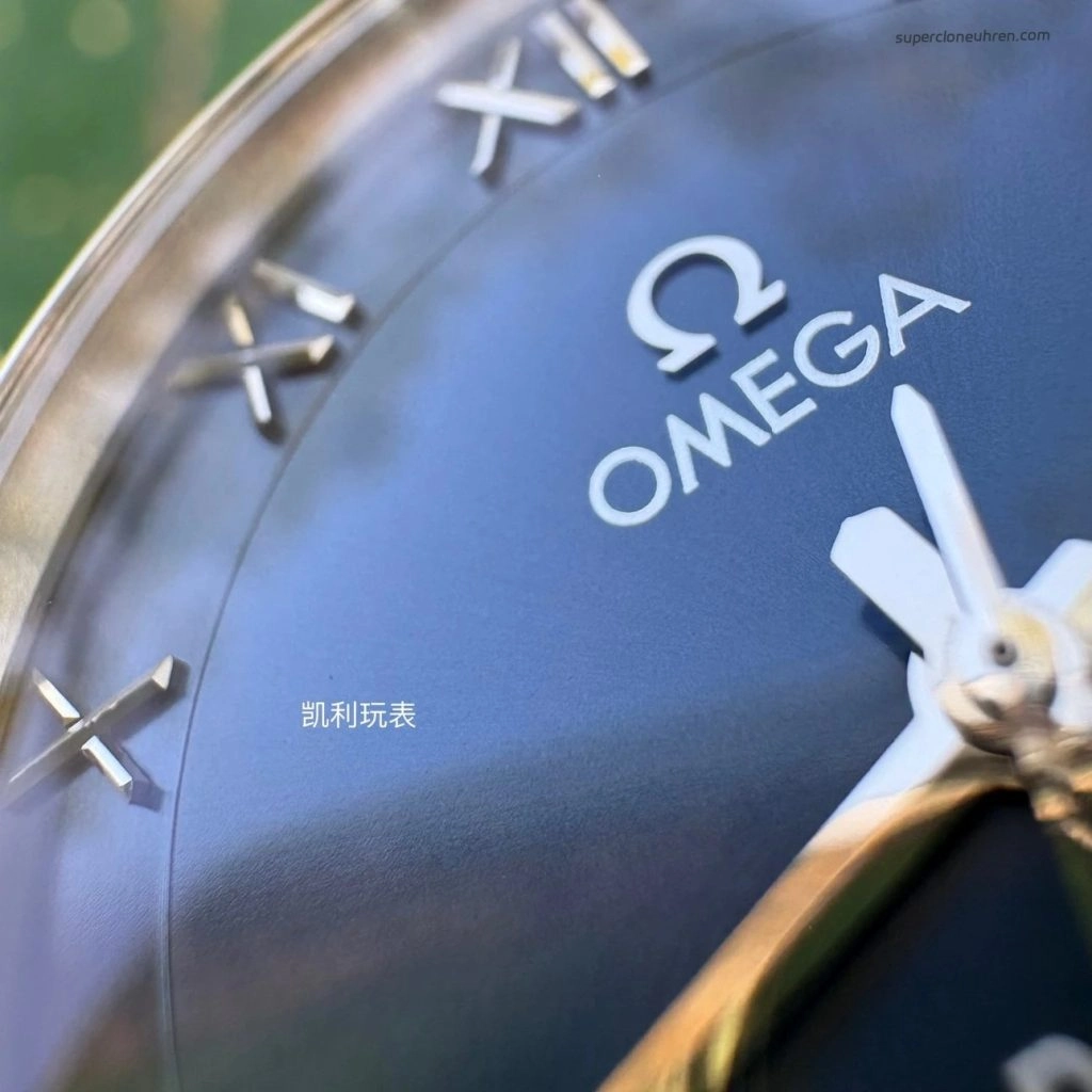 Premium Replica Uhr Omega De Ville 431.10.41.21.03.001 blaues Zifferblatt Edelstahl 41 mm