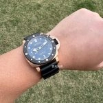 Super Clone Panerai Submersible PAM01070 Roségold mit Carbon-Lünette 44 mm