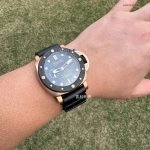 Super Clone Panerai Submersible PAM01070 Roségold mit Carbon-Lünette 44 mm