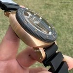 Super Clone Panerai Submersible PAM01070 Roségold mit Carbon-Lünette 44 mm