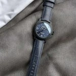 Premium Replica Uhr Panerai Luminor PAM01664 aus Carbon mit tiefblauem Lederband 44mm