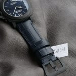 Premium Replica Uhr Panerai Luminor PAM01664 aus Carbon mit tiefblauem Lederband 44mm