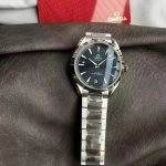 Premium Replica Uhr Omega Seamaster 220.10.41.21.03.001 blaues Teak-Zifferblatt 41mm