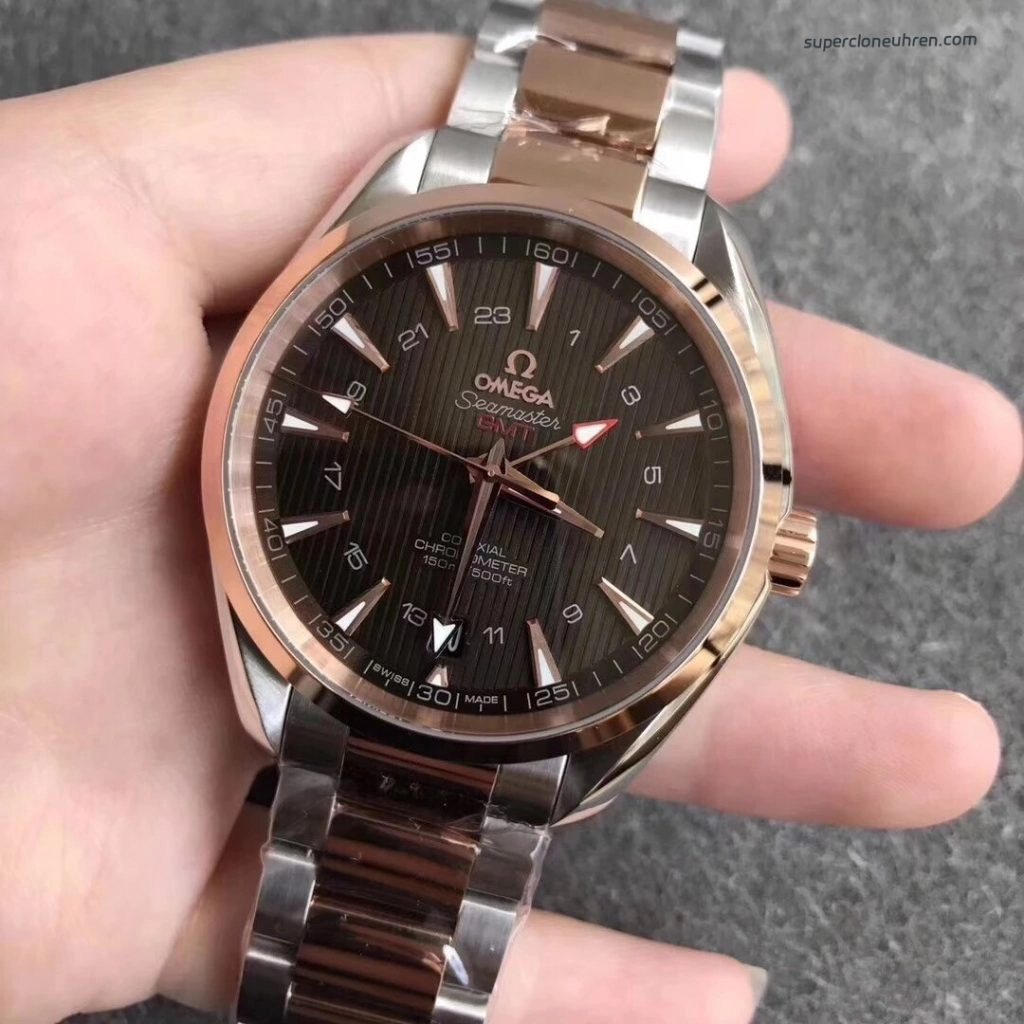 Premium Replica Uhr Omega Seamaster 231.20.43.22.06.003 Bicolor Edelstahl Roségold 43mm