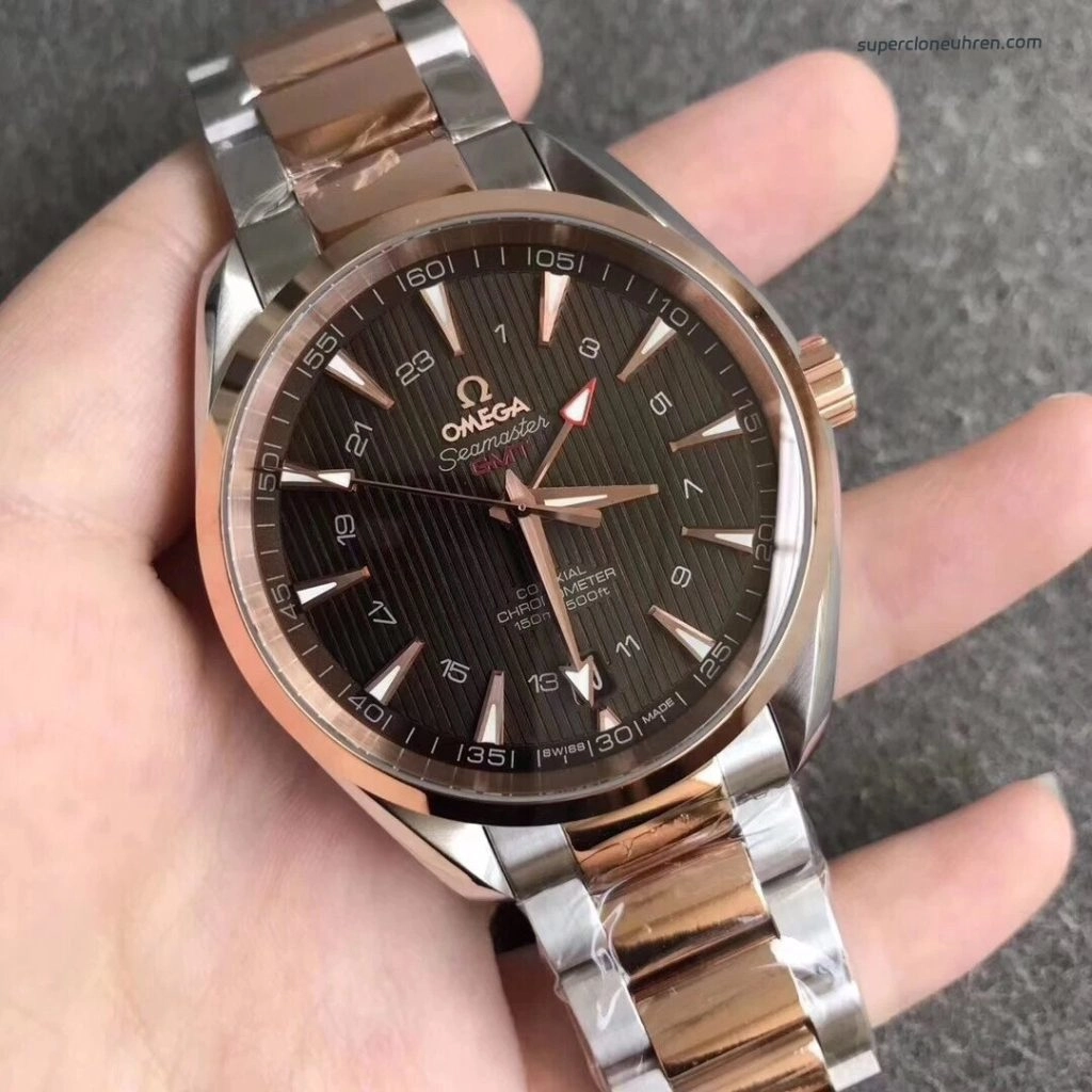 Premium Replica Uhr Omega Seamaster 231.20.43.22.06.003 Bicolor Edelstahl Roségold 43mm