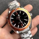 Premium Replica Uhr Omega Seamaster Planet Ocean 232.30.42.21.01.002 Edelstahl mit orangefarbener Lünette 42 mm