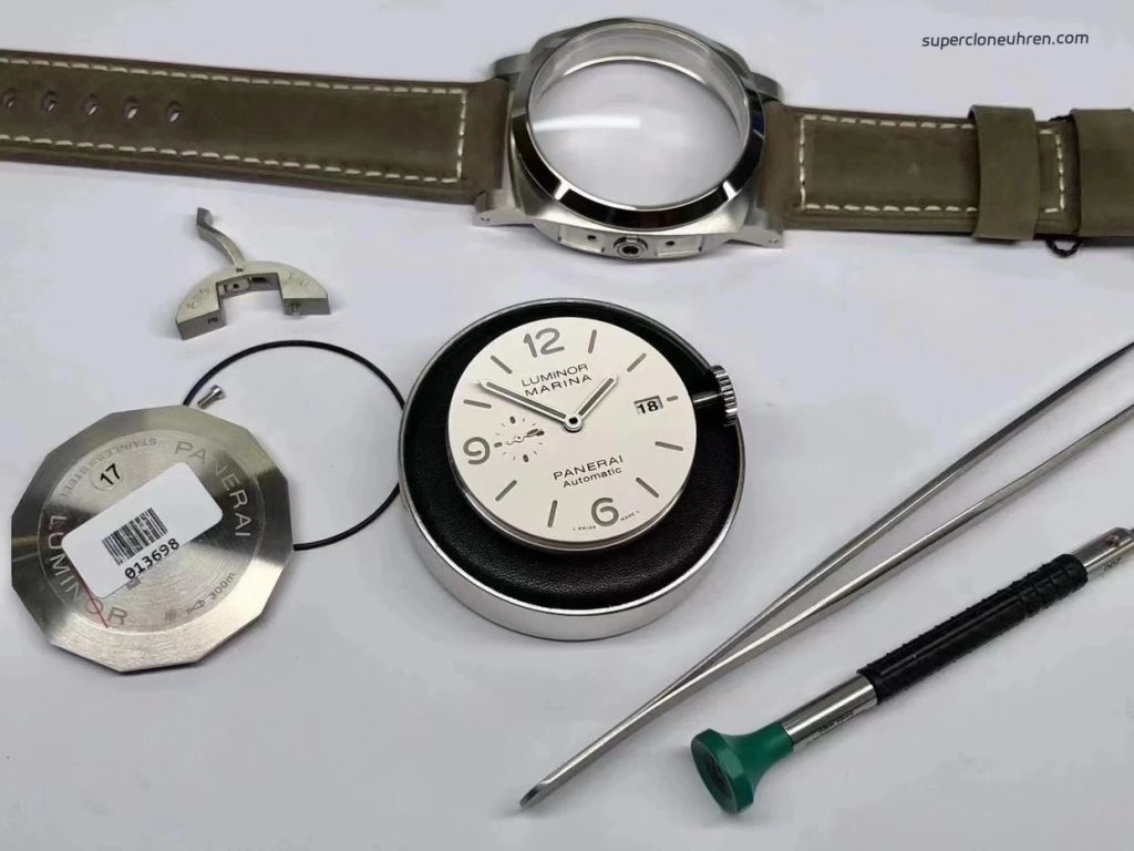 Premium Replica Uhr Panerai Luminor Marina PAM01314 Edelstahl mit Lederband 44mm