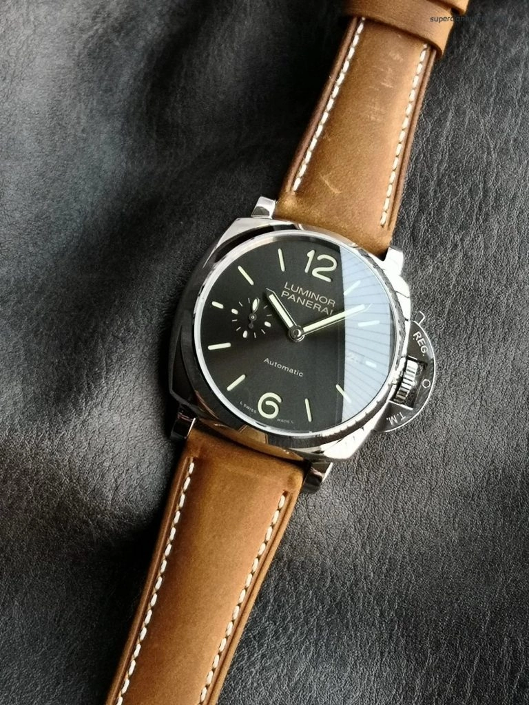 Super Clone Panerai Luminor Due PAM00904 Edelstahlgehäuse mit Lederband 42mm