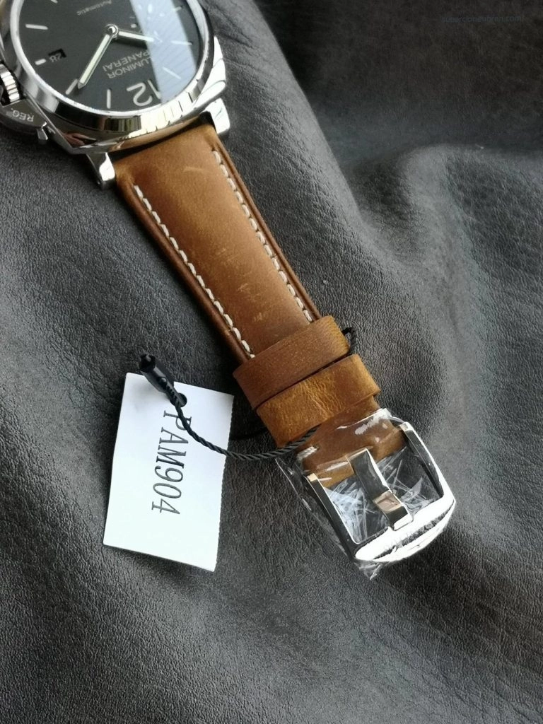 Super Clone Panerai Luminor Due PAM00904 Edelstahlgehäuse mit Lederband 42mm