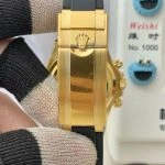 Premium Replica Uhr Rolex Daytona 126518LN Goldoptik mit Kautschukband 40mm