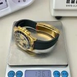 Premium Replica Uhr Rolex Daytona 126518LN Goldoptik mit Kautschukband 40mm