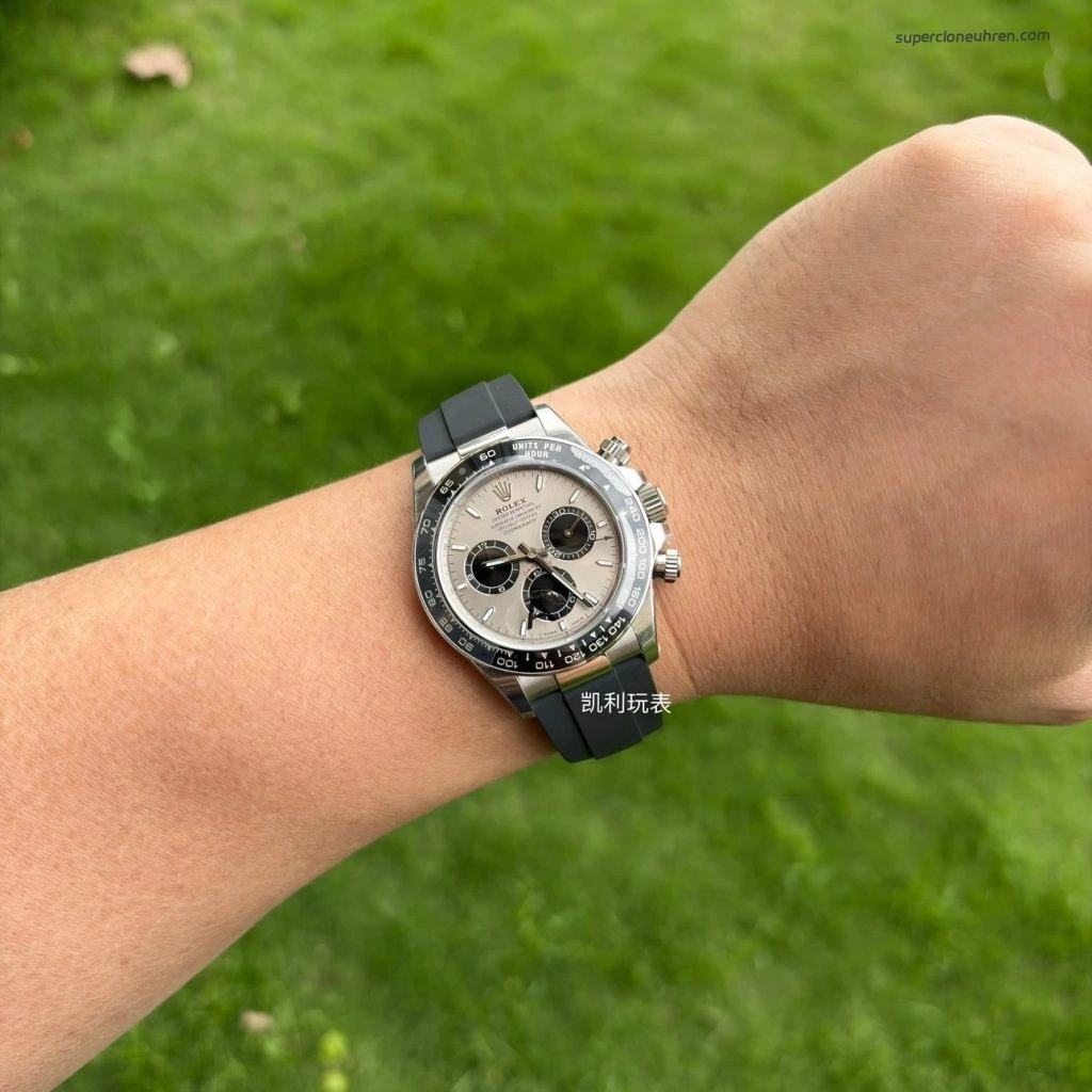 Premium Replica Uhr Rolex Daytona 126519LN-0006 in Zementgrau mit Oysterflex 40 mm