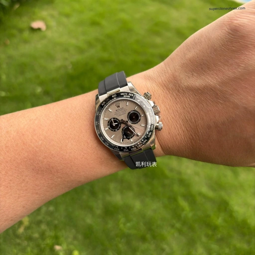 Premium Replica Uhr Rolex Daytona 126519LN-0006 in Zementgrau mit Oysterflex 40 mm