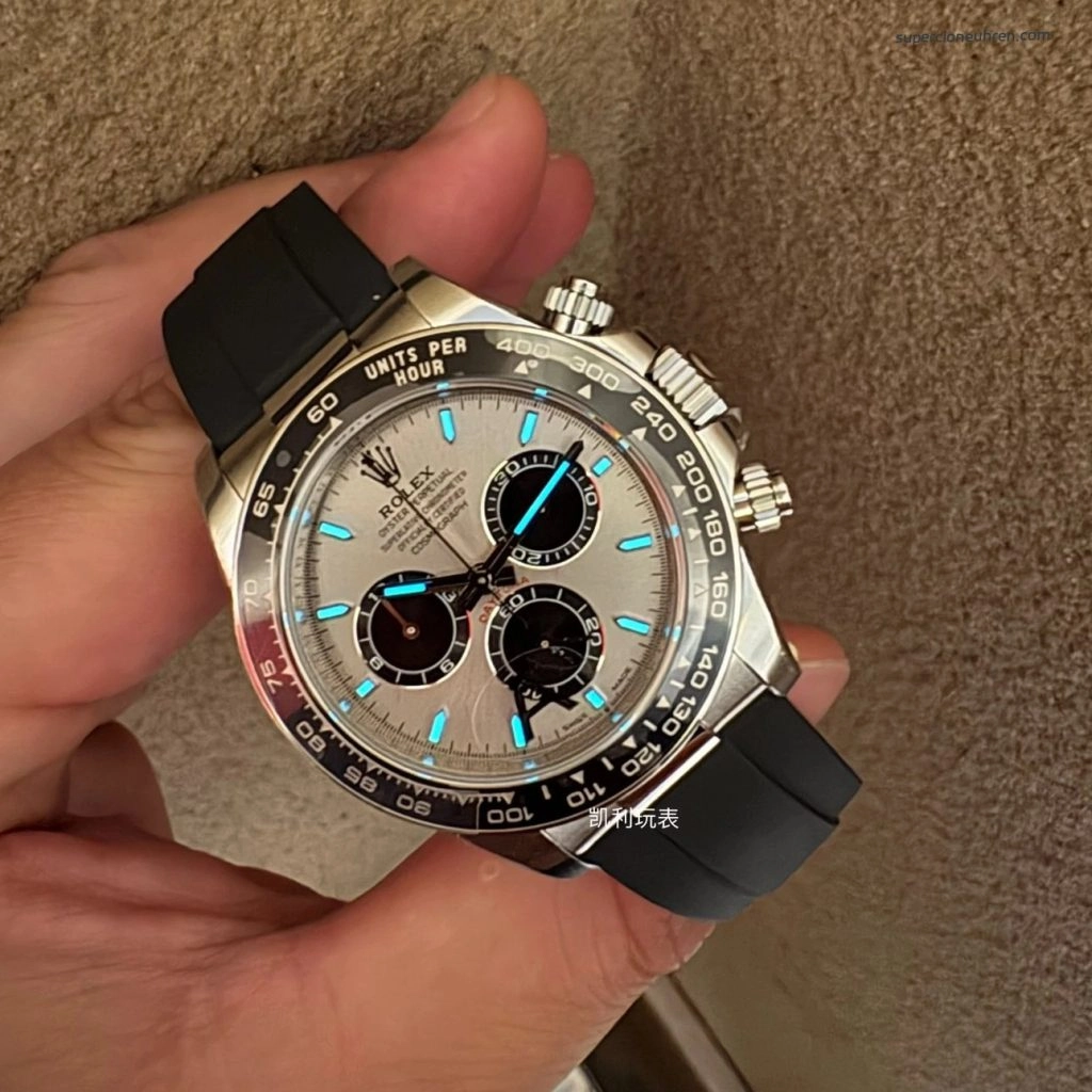 Premium Replica Uhr Rolex Daytona 126519LN-0006 in Zementgrau mit Oysterflex 40 mm