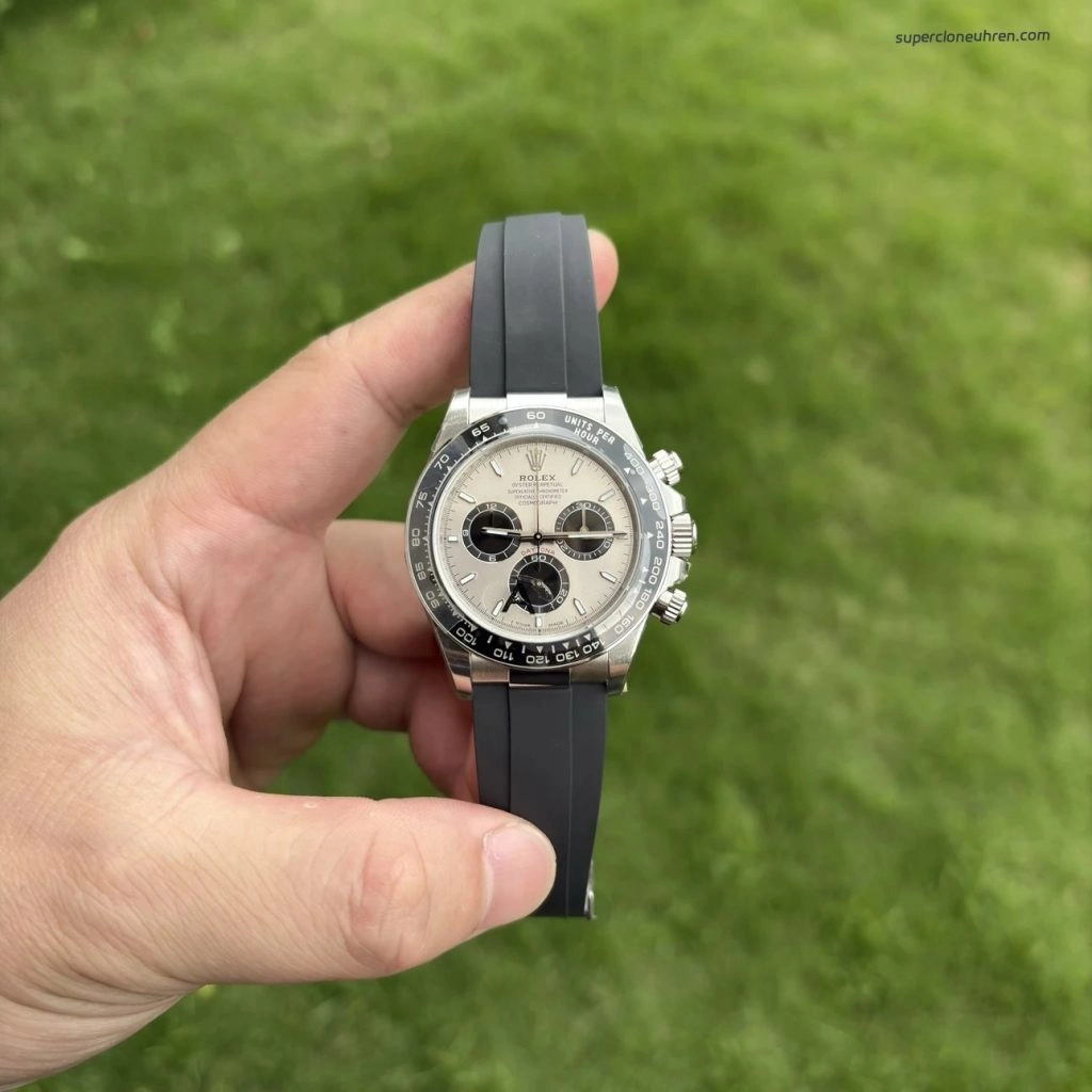 Premium Replica Uhr Rolex Daytona 126519LN-0006 in Zementgrau mit Oysterflex 40 mm