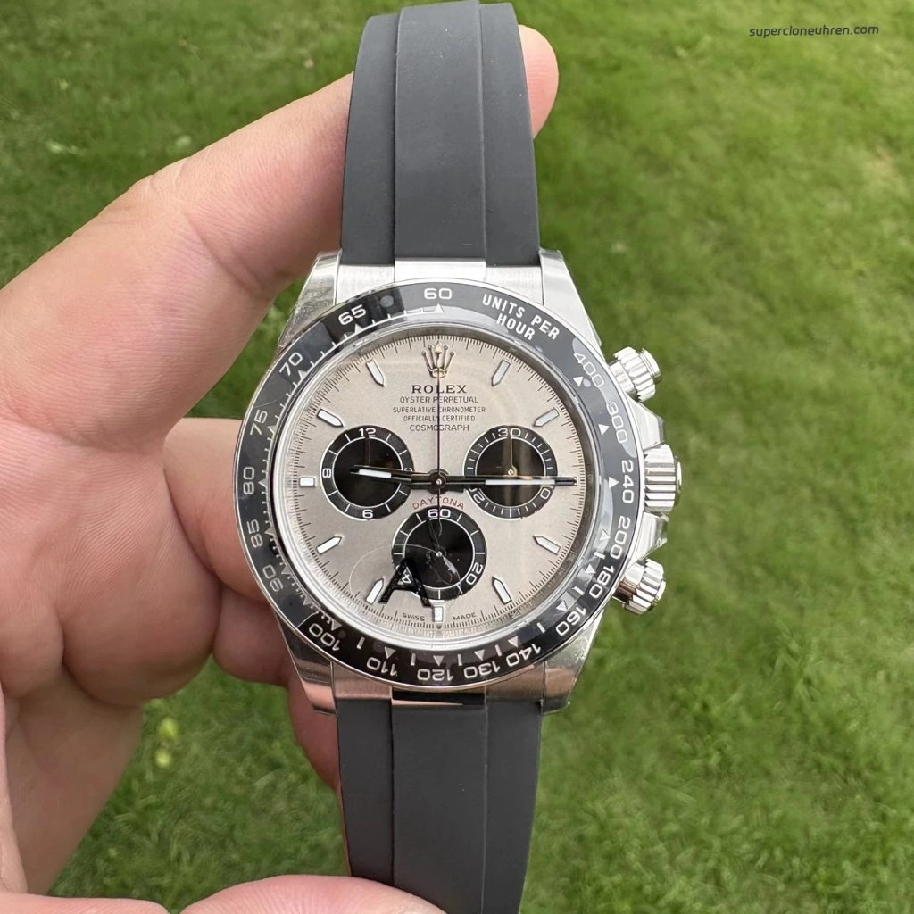 Premium Replica Uhr Rolex Daytona 126519LN-0006 in Zementgrau mit Oysterflex 40 mm