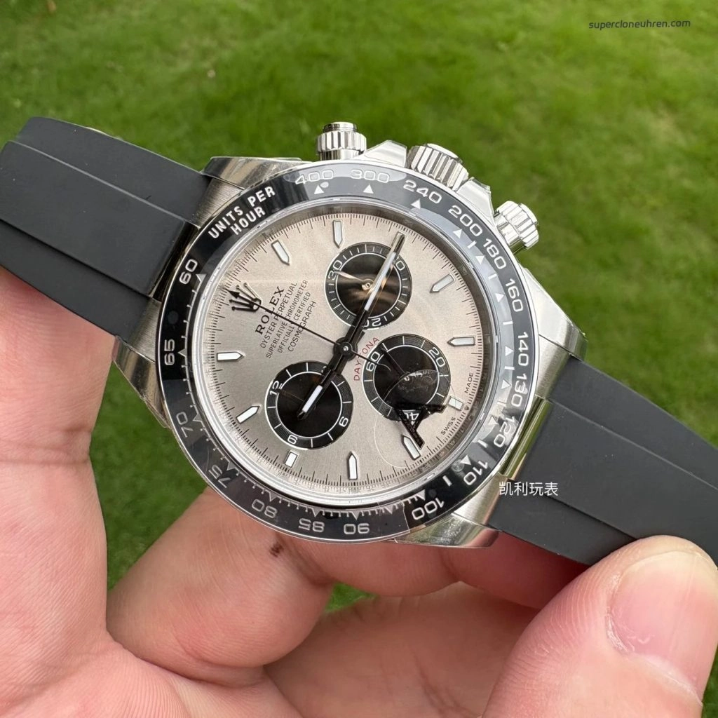 Premium Replica Uhr Rolex Daytona 126519LN-0006 in Zementgrau mit Oysterflex 40 mm