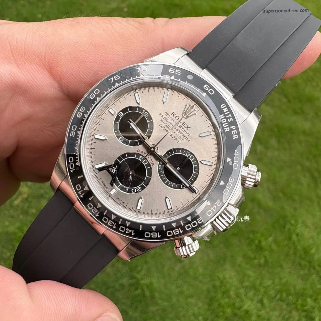 Premium Replica Uhr Rolex Daytona 126519LN-0006 in Zementgrau mit Oysterflex 40 mm