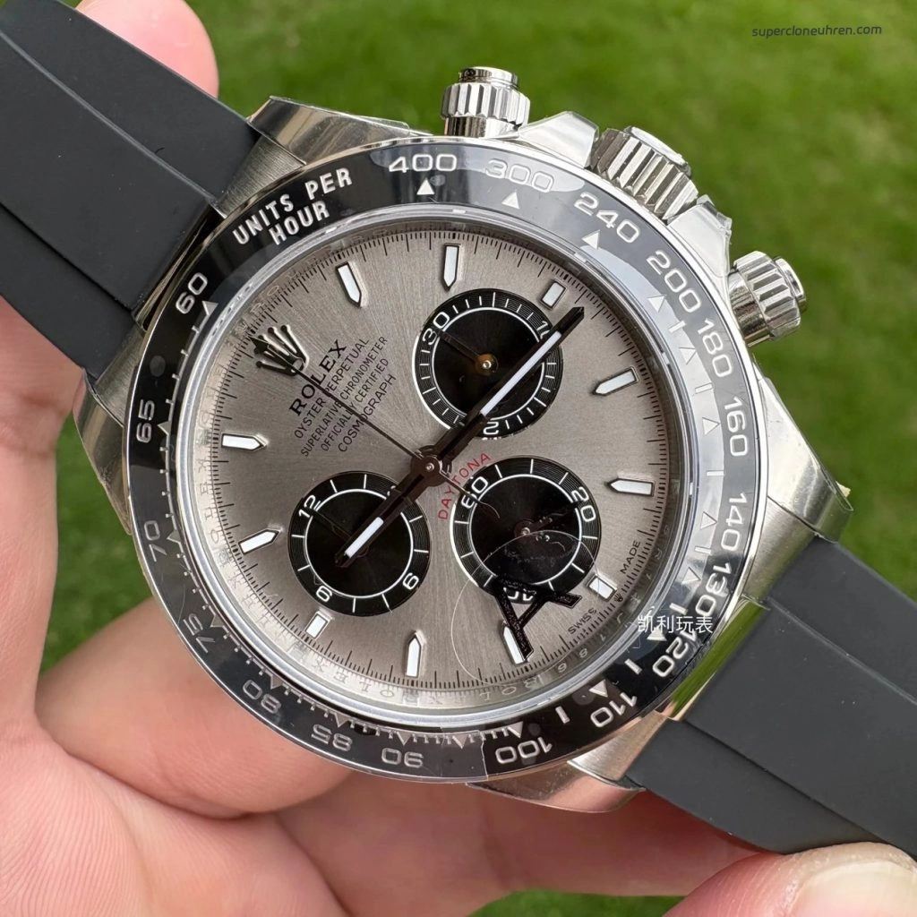 Premium Replica Uhr Rolex Daytona 126519LN-0006 in Zementgrau mit Oysterflex 40 mm