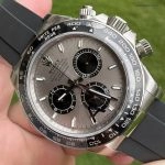 Premium Replica Uhr Rolex Daytona 126519LN-0006 in Zementgrau mit Oysterflex 40 mm