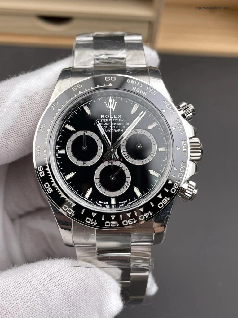 Premium Replica Uhr Rolex Daytona 126500LN-0002 mit schwarzer Keramiklünette 40mm