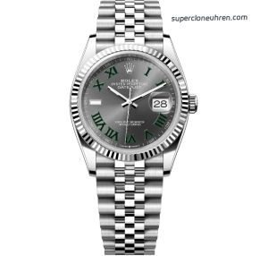 Premium Replica Uhr Rolex Datejust 126234 Grünrömisches Zifferblatt 36mm