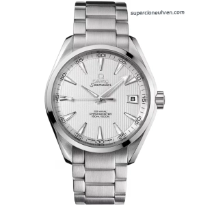 Premium Replica Uhr Omega Seamaster 231.10.42.21.02.001 mit weißem Zifferblatt und Edelstahlband 41,5mm