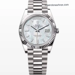 Super Clone Rolex Day-Date 228239-0078 Perlmutt-Zifferblatt mit Diamantbesatz 40mm